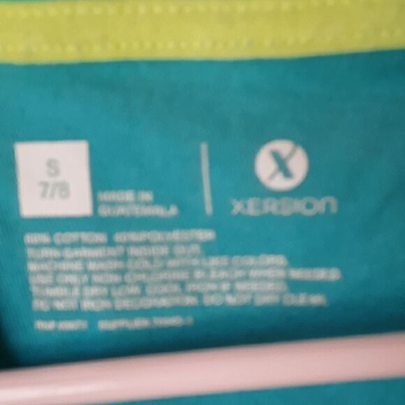 XERSION TURQUOISE GRAPHIC TEE S (7-8) - Picture 2 of 3